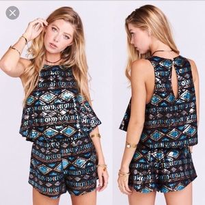 NWT Show Me Your Mumu Aztec Sequin Set